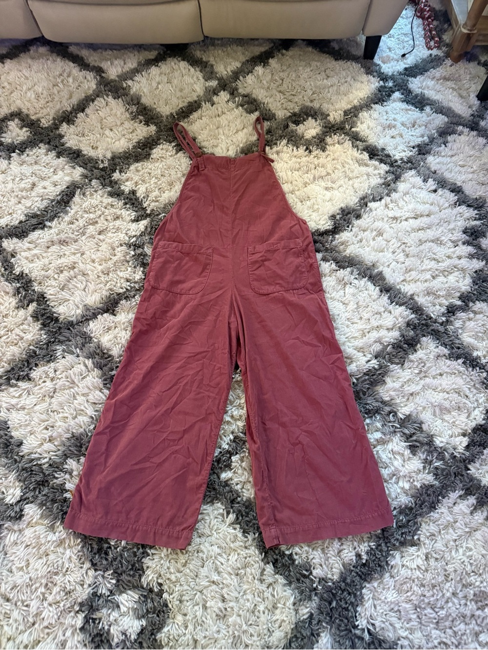 Velvet by Graham & Spencer for Anthropolgie Dusty Rose Wide-Leg Overall Jumpsuit